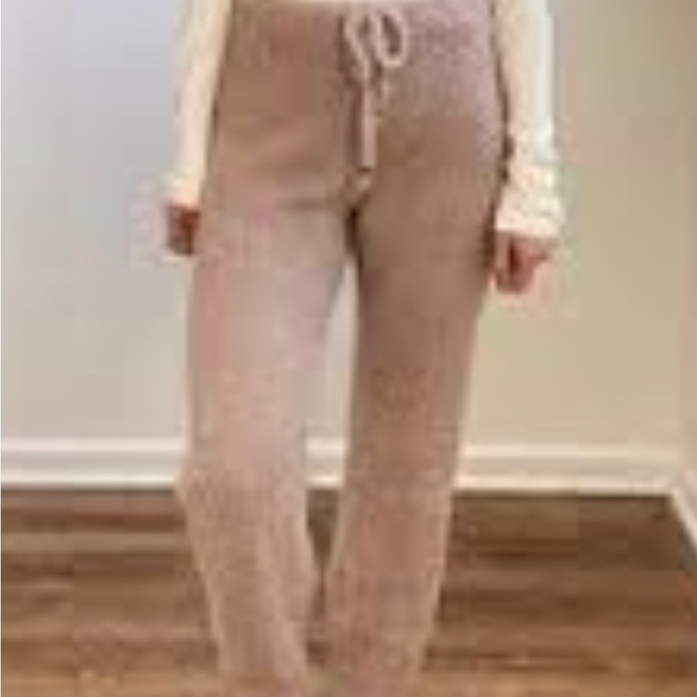 Skims teddy jogger in tan